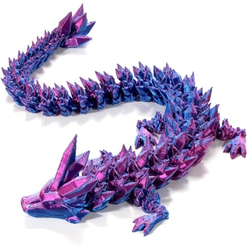 AddUe 3D-gedruckte Drachen-Dekofigur, beweglich – 30 cm drehbare und bewegliche Gelenke von AddUe