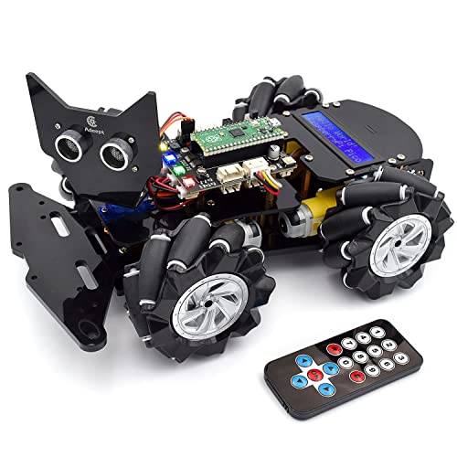 Adeept 4WD Omni-Directional Mecanum Wheels Robotic Car Kit for Raspberry Pi Pico DIY STEM Remote Controlled Educational Robot Kit with LCD1602 Display and Tutorials von Adeept