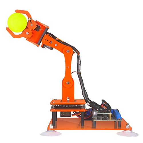 Adeept 5-DOF Robot Arm Kit, Programmable STEM Educational 5-Axis Robot Arm with OLED Display, DIY Robot Model, Compatible with Arduino IDE (PDF Tutorial via Download Link) (Orange) von Adeept