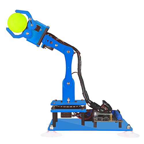 Adeept 5-DOF Roboter-Spielzeug, 5-Achsen-Arm, kompatibel mit Arduino IDE programmierbar, DIY-Codierung, Stem-Kits mit OLED-Display, Code und PDF, Roboter für Erwachsene, Kinder, Geschenke, Blau von Adeept