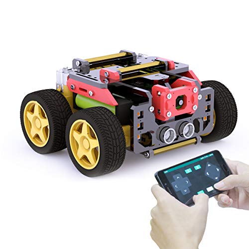 Adeept AWR 4WD WiFi Smart Robot Car Kit for Raspberry Pi 4/3 Model B+/B/2B, DIY Robot Kit for Kids and Adults, OpenCV Target Tracking, Video Transmission, Raspberry Pi Robot with PDF Manual von Adeept