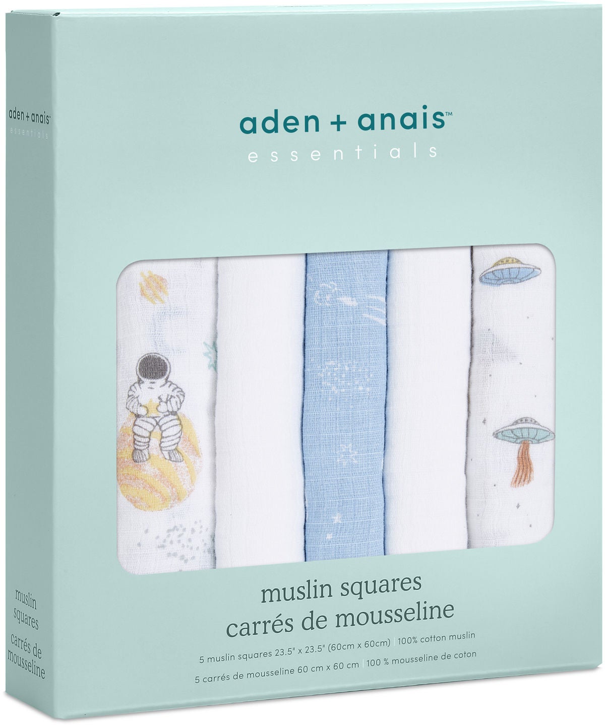 Aden + Anais™ Essentials Musselindecke Space Explorers 5er-Pack von Aden + Anais