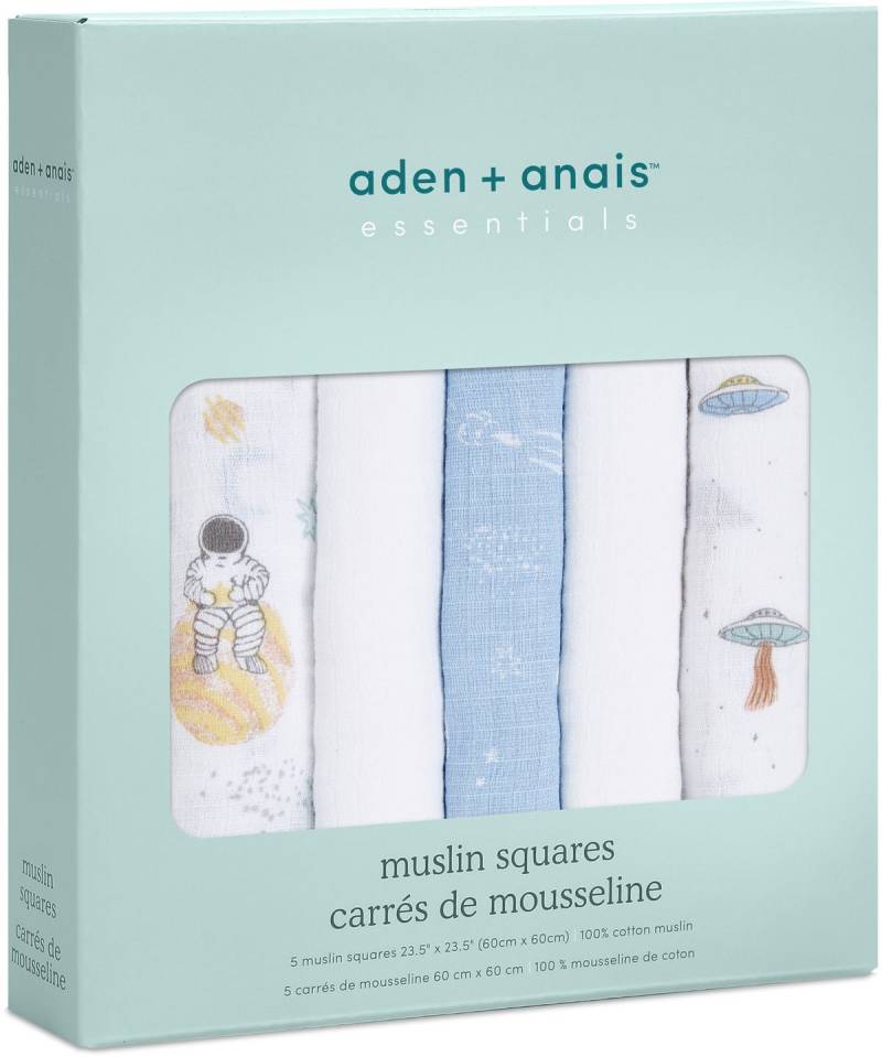Aden + Anais™ Essentials Musselindecke Space Explorers 5er-Pack von Aden + Anais