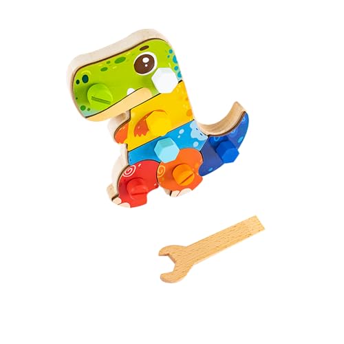 Adena Montessori Nuts Busy Board für Kinder im Alter von 3 4 5 Jahren, Montessori-Schraubendreher-Brett-Set, lustige Dinosaurier-Muttern und Schrauben für Kleinkinder, sensorisches Vorschulspielzeug, von Adena Montessori