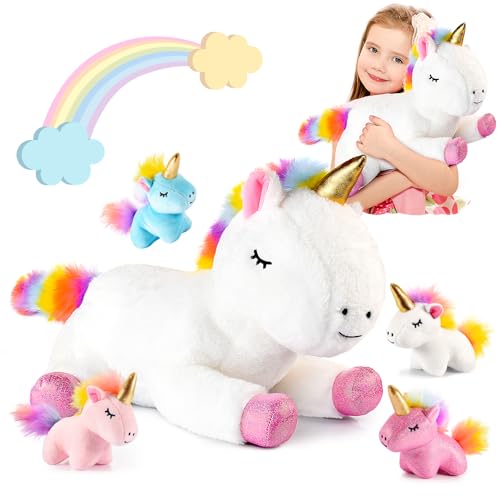 Adeokay Einhorn Kuscheltier Geschenk Mädchen 3-12 Jahre, Spielzeug 1-12 Jahre Geschenke von Adeokay