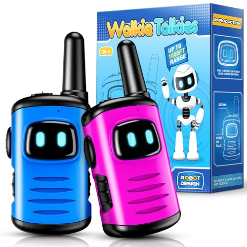 Adeokay Spielzeug ab 3 4 5 6 7 8 Jahre Junge Mädchen, Kinder Walki Talki Spiel ab 3-10 Jahre Mädchen Geschenke 3-10 Jahre Junge Funkgeräte Geburtstagsgeschenk für Mädchen, Blau+Rosa von Adeokay