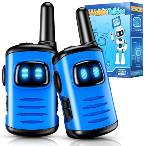 Adeokay Walkie Talkie Kinder, Spielzeug ab 3 4 5 6 7 8 Jahre Jungen Geschenk Junge 3-10 Jahre Outdoor Spielzeug Junge 3-10 Jahre Geschenkideen Walky Talky Spiele ab 3-10 Jahren Kinderspielzeug, Blau von Adeokay