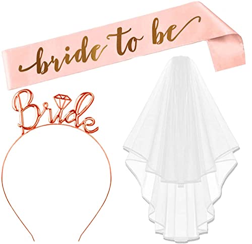 Junggesellenabschied Frauen, Bride to Be Schärpe Schleier Tiara Accessoires Schleier Braut Bachelorette Party Deko von Adeteu