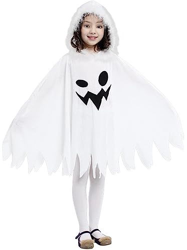 Adigau Kinder Halloween Geist Umhang Gespenst Weiß Geister Kostüm für Jungen Mädchen für Cosplay Karneval Fasching B1 6-7 Jahre alt Adigau Kinder Halloween Geist Umhang Gespenst Weiß Geister Kostüm für Jungen Mädchen für Cosplay Karneval Fasching B1 6-7 Jahre alt von Adigau