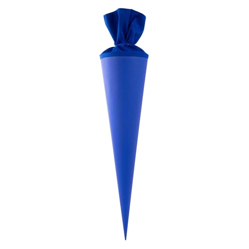 Adina Bastelschultüte Schultüten - Rohling 70cm rund mit Filzverschluss Stabiler Karton blau von Adina