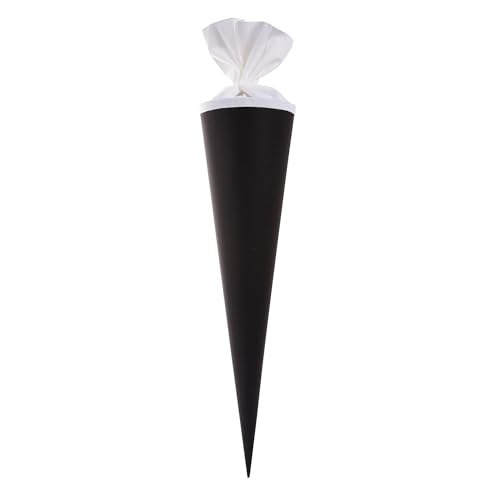 Adina Bastelschultüte Schultüten - Rohling 70cm rund mit Filzverschluss Stabiler Karton schwarz Adina Bastelschultüte Schultüten - Rohling 70cm rund mit Filzverschluss Stabiler Karton schwarz von Adina