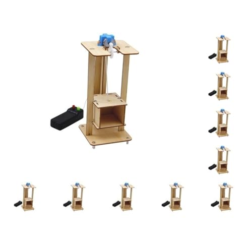 10-teiliges Holzaufzug-Spielzeug-Set zum Zusammenbauen von Wissenschaft, Lehrstuhl, Aufzug, Aufzug 10-teiliges Holzaufzug-Spielzeug-Set zum Zusammenbauen von Wissenschaft, Lehrstuhl, Aufzug, Aufzug von Adoorniequea