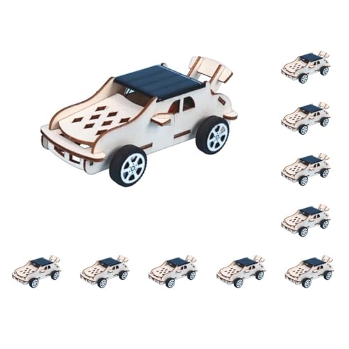 10er-Set Solar-Auto-Modellbausätze aus Holz, Schaltungstechnik-Projekt für Kinder, Jungen, Mädchen von Adoorniequea