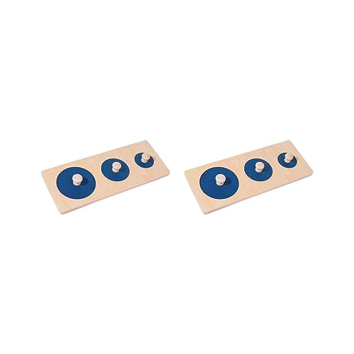 2 Set Holzform-Puzzles Gedächtnisspiele Lernpuzzle für Spiel Rechteck von Adoorniequea