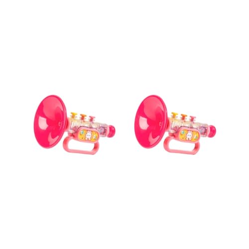 2 Set Trompete Spielzeug Kleine Lautsprecher Spielzeug Musical für Jungen Mädchen Reisespielzeug Klassisches Spielzeug Rosa, 8 x 8 x 13,5 cm von Adoorniequea