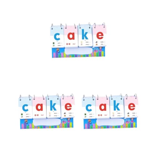 3er-Set Kleinkind-Phonics-Alphabet-Lernkarten, Wortbuchstabierspiele für 3, 4, 5, 6 Jahre, 4 Rechtschreibung, vier Zaubersprüche von Adoorniequea