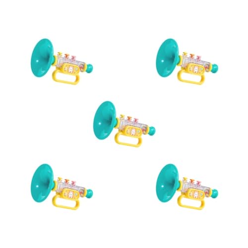 5 Set Trompete Spielzeug Kleine Lautsprecher Spielzeug Musical für Jungen Mädchen Reisespielzeug Klassisches Spielzeug Blau, 8 x 8 x 13,5 cm von Adoorniequea