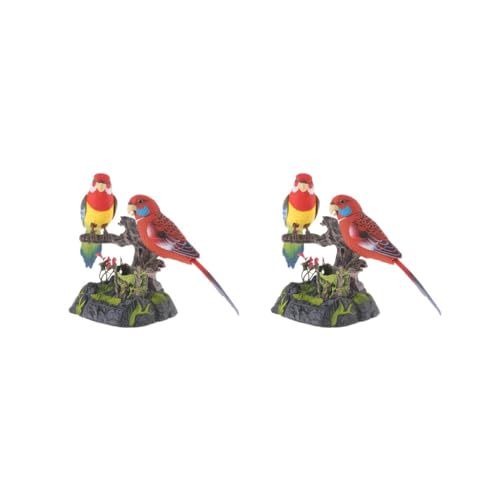 Adoorniequea 2er-Set simuliertes Zwitschern tanzender Papagei, realistisches bewegliches singendes bewegliches Spielzeug Adoorniequea 2er-Set simuliertes Zwitschern tanzender Papagei, realistisches bewegliches singendes bewegliches Spielzeug von Adoorniequea