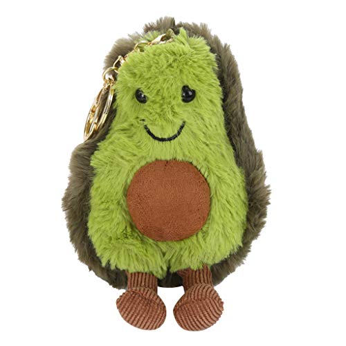 Adoorniequea Niedlicher Avocado-Puppen-Schlüsselanhänger, Plüsch-Rucksackanhänger, Grün von Adoorniequea