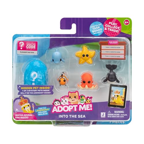 Adopt Me! Into The Sea- Multipack d’Animaux de Compagnie- Animal de Compagnie Caché- Jeu en Ligne à Succès- Inclut Code d’Article Virtuel Exclusif von Adopt Me!