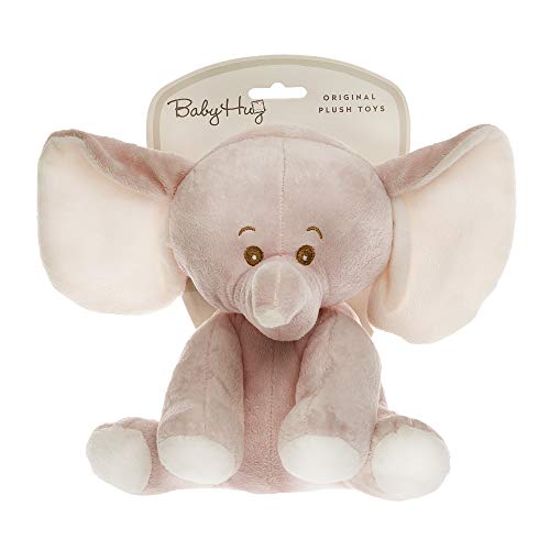 Hug Me rosa Elefant Kuscheltier für Babys, Kinder und Erwachsene - Kleines pinkes Plüschtier 25cm - Hochwertiges Stofftier als Spielzeug und Einschlafhilfe - Plushi Kuschelelefant von Adora