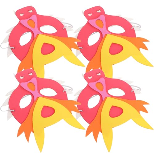 Adorainbow 4 Stück Drachenmaske Chinesisches Neujahr Drachenmaske 2024 Niedliche Maskeradekostüm Für Festival Cosplay Prop von Adorainbow