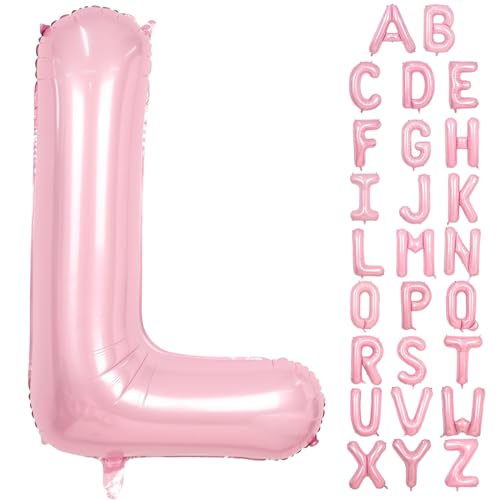 Buchstabe L Luftballon Rosa,40 Zoll Hell Pink L Buchstabe Luftballon,A-Z Mylar Alphabet Folienballon,Pastell Rosa Buchstaben Luftballon für Geburtstag Jahrestag Baby Dusche Hochzeit Party Deko Buchstabe L Luftballon Rosa,40 Zoll Hell Pink L Buchstabe Luftballon,A-Z Mylar Alphabet Folienballon,Pastell Rosa Buchstaben Luftballon für Geburtstag Jahrestag Baby Dusche Hochzeit Party Deko von Adorely