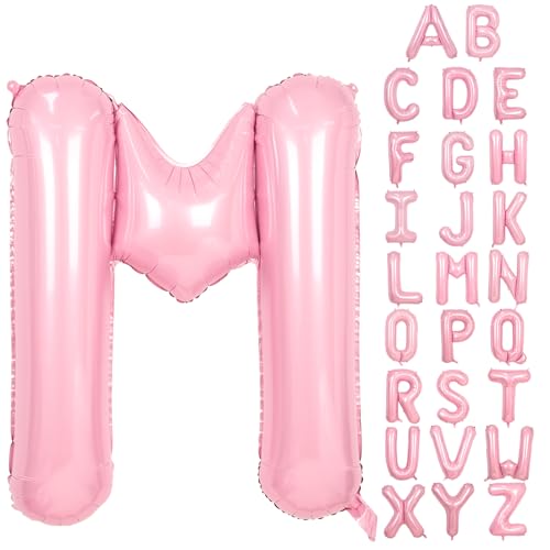 Buchstabe M Luftballon Rosa,40 Zoll Hell Pink M Buchstabe Luftballon,A-Z Mylar Alphabet Folienballon,Pastell Rosa Buchstaben Luftballon für Geburtstag Jahrestag Baby Dusche Hochzeit Party Deko Buchstabe M Luftballon Rosa,40 Zoll Hell Pink M Buchstabe Luftballon,A-Z Mylar Alphabet Folienballon,Pastell Rosa Buchstaben Luftballon für Geburtstag Jahrestag Baby Dusche Hochzeit Party Deko von Adorely
