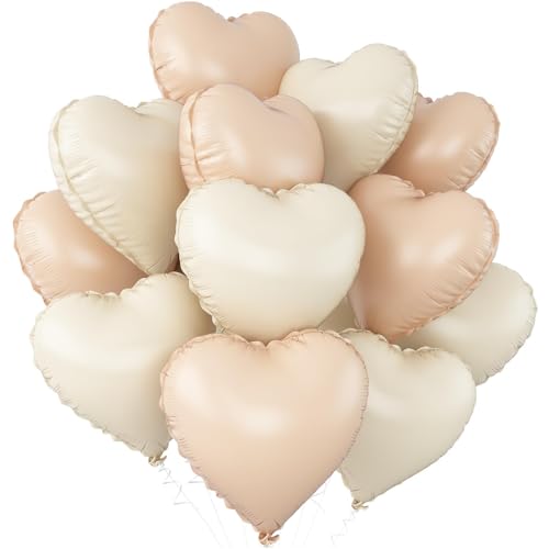 Creme Weiß Herz Luftballons,12Stück Karamell Sand Weiß Herz Geformt Folie Luftballon,18Zoll Retro Aprikose Helium Mylar Luftballons für Baby Dusche Geburtstag Jubiläum Hochzeit Party Dekoration Creme Weiß Herz Luftballons,12Stück Karamell Sand Weiß Herz Geformt Folie Luftballon,18Zoll Retro Aprikose Helium Mylar Luftballons für Baby Dusche Geburtstag Jubiläum Hochzeit Party Dekoration von Adorely