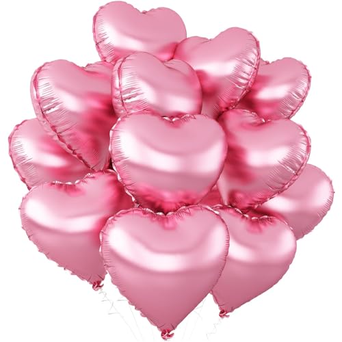 Rosa Herz Luftballons,12Stück Hell Rosa Herz Geformt Folie Luftballon,18Zoll Perlrosa Helium Mylar Luftballons für Baby Dusche Geburtstag Jubiläum Hochzeit Party Dekoration Rosa Herz Luftballons,12Stück Hell Rosa Herz Geformt Folie Luftballon,18Zoll Perlrosa Helium Mylar Luftballons für Baby Dusche Geburtstag Jubiläum Hochzeit Party Dekoration von Adorely