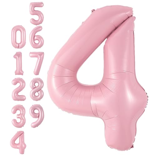 Zahlen 4 Luftballon Rosa,40 Zoll Groß Hell Pink Folie Digital Helium Luftballon,Pastell Rosa Zahl 4 Mylar Luftballon für Mädchen Frauen Geburtstag Baby Dusche Jahrestag Prinzessin Party Supplies Deko Zahlen 4 Luftballon Rosa,40 Zoll Groß Hell Pink Folie Digital Helium Luftballon,Pastell Rosa Zahl 4 Mylar Luftballon für Mädchen Frauen Geburtstag Baby Dusche Jahrestag Prinzessin Party Supplies Deko von Adorely