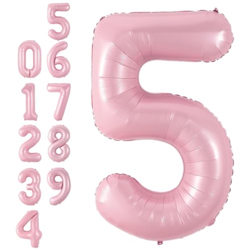Zahlen 5 Luftballon Rosa,40 Zoll Groß Hell Pink Folie Digital Helium Luftballon,Pastell Rosa Zahl 5 Mylar Luftballon für Mädchen Frauen Geburtstag Baby Dusche Jahrestag Prinzessin Party Supplies Deko Zahlen 5 Luftballon Rosa,40 Zoll Groß Hell Pink Folie Digital Helium Luftballon,Pastell Rosa Zahl 5 Mylar Luftballon für Mädchen Frauen Geburtstag Baby Dusche Jahrestag Prinzessin Party Supplies Deko von Adorely