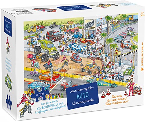 Auto Puzzle 48 Teile XXL: XXL - Bodenpuzzle mit 48 großen Teilen ab 3 Jahren - Mein riesengroßes Auto Wimmelpuzzle von Adrian Wimmelbuchverlag