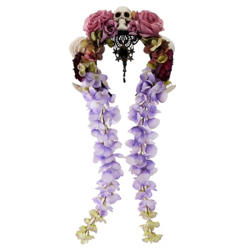 Adrosstoller Gothic-Stirnband, Blumenkranz, Teufelskopf, Horn, Kostüm, Hexe, Rollenspiel Adrosstoller Gothic-Stirnband, Blumenkranz, Teufelskopf, Horn, Kostüm, Hexe, Rollenspiel von Adrosstoller