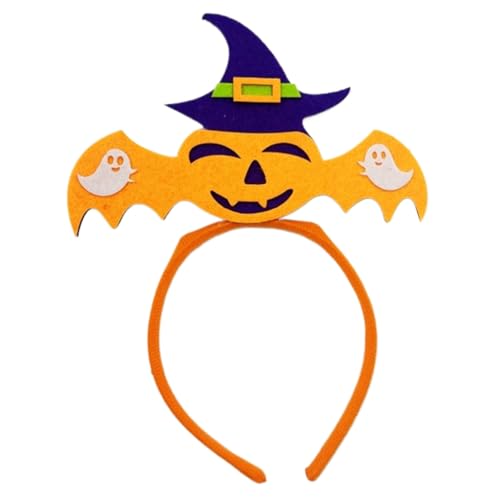 Adrosstoller Gruseliger Totenkopf Kürbis Kopf Form Stirnband Teen Halloween Party Rollenspiel Haarband von Adrosstoller