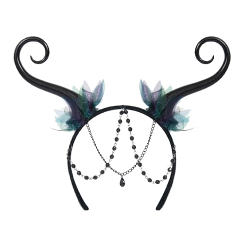 Adrosstoller Hexenschmuck, Stirnbänder, Halloween, Hexenkostüm, Horn, dunkle Fee für Live-Show Adrosstoller Hexenschmuck, Stirnbänder, Halloween, Hexenkostüm, Horn, dunkle Fee für Live-Show von Adrosstoller