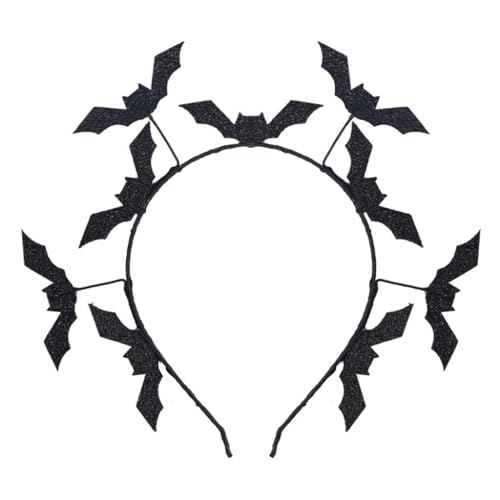 Halloween Schwarz Fledermaus Stirnband Mode Fledermaus Haarreifen für Erwachsene Kinder Haarteile Cosplay Kostüm Zubehör von Adrosstoller