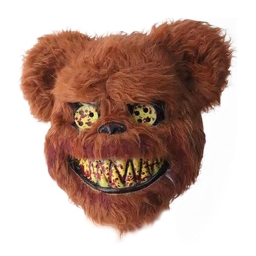 Adsfvs Furchterregende Halloween Maske,Schreien Bär Kopfschmuck | Festliche Kostümzubehör Kopfschmuck Für Party Festivals Bühne Halloween Club Kinder Maskerade Erwachsene von Adsfvs