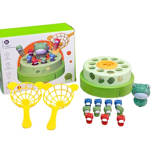 Adsfvs Hüpf-Fang-Spiel | Springspiele - Interaktives Drehendes Elektrisches Musik Froschspielzeug Mit Licht Für Kinder Mädchen Familie Adsfvs Hüpf-Fang-Spiel | Springspiele - Interaktives Drehendes Elektrisches Musik Froschspielzeug Mit Licht Für Kinder Mädchen Familie von Adsfvs