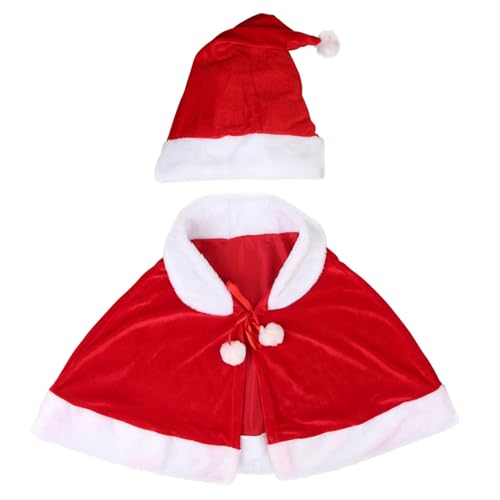 Adsfvs Roter Weihnachtsumhang, Weihnachtsumhang für Mädchen | Roter und weißer Samtschal | Weihnachtskostüme, Cosplay-Kleidung für Mädchen und Kinder Adsfvs Roter Weihnachtsumhang, Weihnachtsumhang für Mädchen | Roter und weißer Samtschal | Weihnachtskostüme, Cosplay-Kleidung für Mädchen und Kinder von Adsfvs