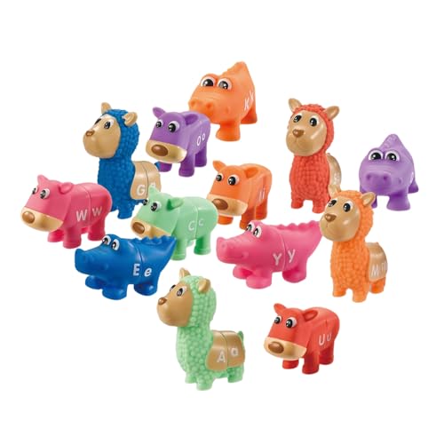 Adsfvs Tier-Alphabet-Spielzeug, Alphabet-Lern-Tierspielzeug-Spielset,Alphabet-Buchstaben passen zu Tierspielzeug | Tier-Match-Alphabet-Spiel für Kinder, Mädchen, Kinder von Adsfvs