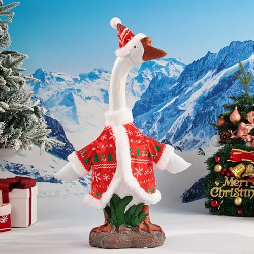 Advokingtap Weihnachtskostüm für Veranda mit Weihnachtsmannmütze, rotes Outfit für 58,4 cm große Gänseurlaub, Outdoor-Dekoration Advokingtap Weihnachtskostüm für Veranda mit Weihnachtsmannmütze, rotes Outfit für 58,4 cm große Gänseurlaub, Outdoor-Dekoration von Advokingtap