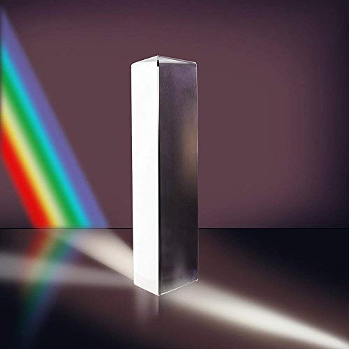 ADWIKOSO Kristall Optisches Glas Dreieckiges Fotografieprisma Lehrprisma Regenbogenspektrum Experimente Glas K9 Kristall mit Reinigungsbeutel (150mm/6 Zoll) von Adwikoso
