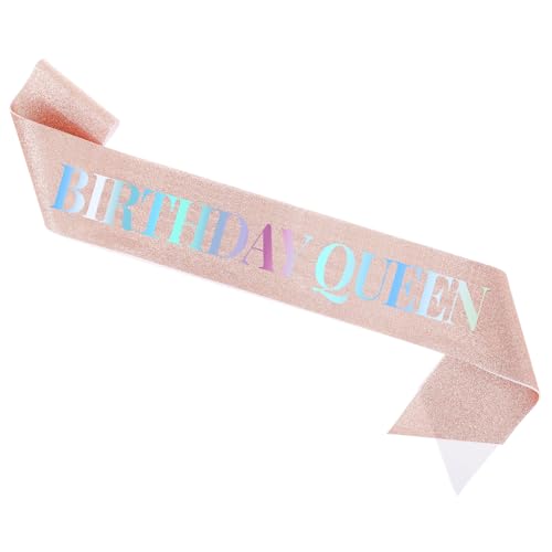 Aeaocvo Birthday Queen Schärpe, Gold Glitzer Happy Birthday Schärpe für Frauen Mädchen Happy Party Supplies und Dekorationen Aeaocvo Birthday Queen Schärpe, Gold Glitzer Happy Birthday Schärpe für Frauen Mädchen Happy Party Supplies und Dekorationen von Aeaocvo