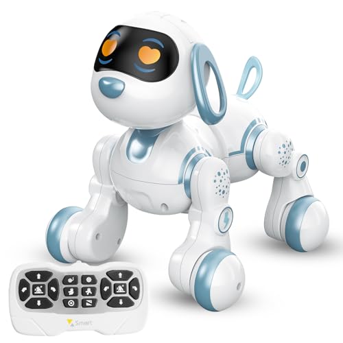 Roboter Hund Kinder, Ferngesteuerter Interaktiver Spielzeugroboter mit Sing Tanz Programmierbares, Elektronische Haustiere Musik RC Hund Roboter Spielzeug Geburtstagsgeschenke für Kinder 3-12 Jahre von Aedcbaide