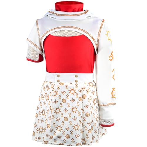 Aegisdorn Cheerleader-Kostüm für Mädchen, Cheerleader-Kostüm, Kinder, Oberteil, Jacke und Rock, Kostüm-Set, 3–12 Jahre, Weiß, 4–5 Jahre Aegisdorn Cheerleader-Kostüm für Mädchen, Cheerleader-Kostüm, Kinder, Oberteil, Jacke und Rock, Kostüm-Set, 3–12 Jahre, Weiß, 4–5 Jahre von Aegisdorn