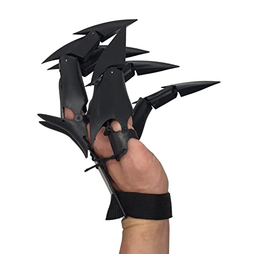 Aelevate Gelenkige Finger - 3D artikulierte Fingerverlängerungen,Flexible Fingerpuppen mit verstellbarem Riemen, passend für alle Fingergrößen, Halloween-Party-Cosplay-Kostü von Aelevate