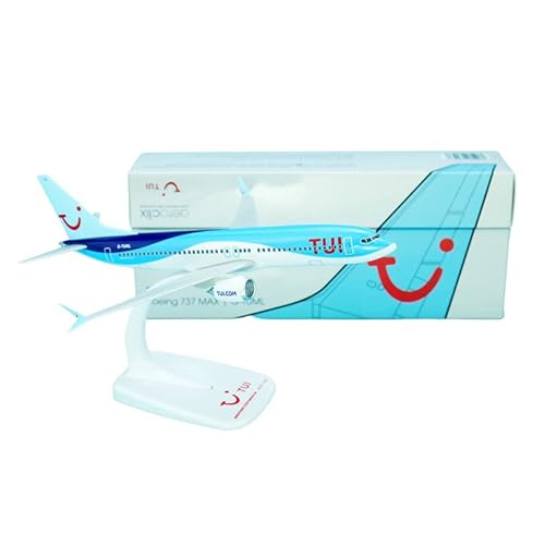 Modellflugzeug TUI Boeing 737 Max 8 'Malta' im Maßstab 1:200 Flugzeugmodell für Display mit Ständer, zusammenschieben Aeroclix Modell Flugzeug für Sammler von AeroClix