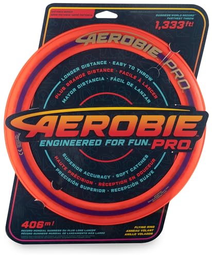Aerobie Pro Flying Ring Wurfring mit Durchmesser 33 cm, orange, für Erwachsene und Kinder ab 5 Jahren (TOGGO Toys 2022) von Aerobie
