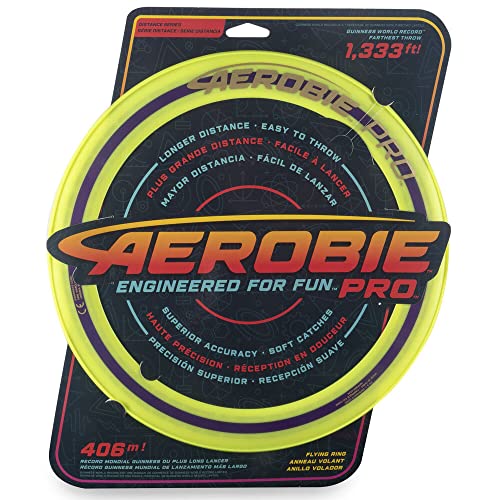 Aerobie Pro Ring Outdoor-Fliegscheibe, Gelb von Aerobie
